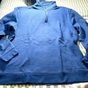 John Ashford Blue zip sweater